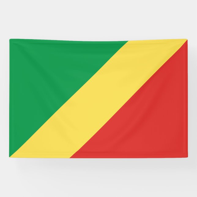 Lona Bandera de la República del Congo (Horizontal)