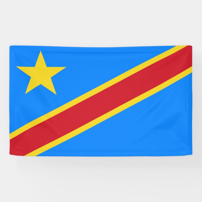 Lona Bandera de la República Democrática del Congo (Horizontal)