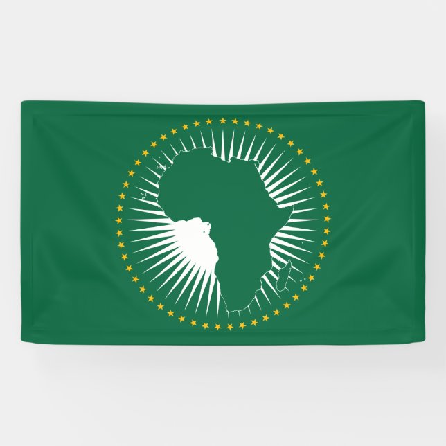 Lona Bandera de la Unión Africana (África) (Panafrica) (Horizontal)