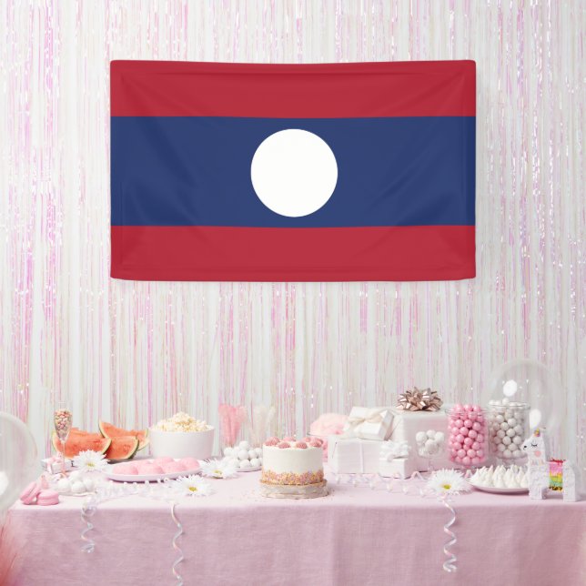 Lona Bandera de Laos (Fiesta)