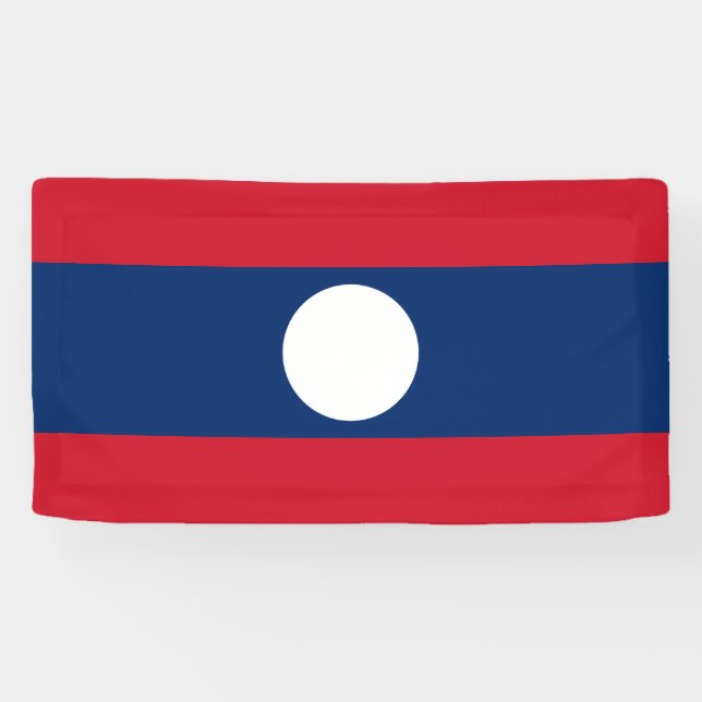 Lona Bandera de Laos (Horizontal)
