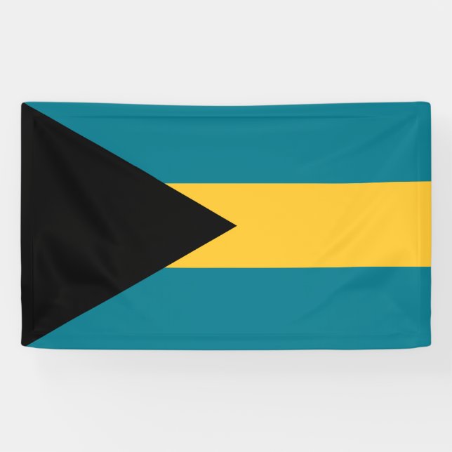 Lona Bandera de las Bahamas (Horizontal)