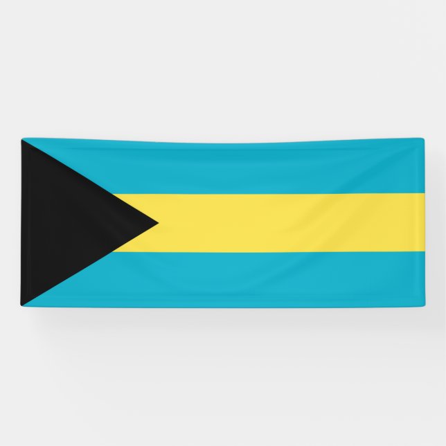 Lona Bandera de las Bahamas (Horizontal)
