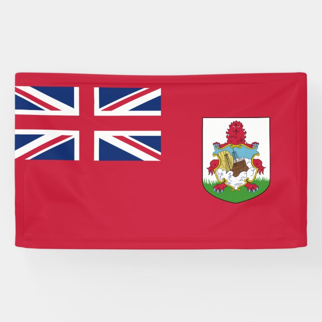 Lona Bandera de las Bermudas (Bermudas) (Islas del Cari (Horizontal)