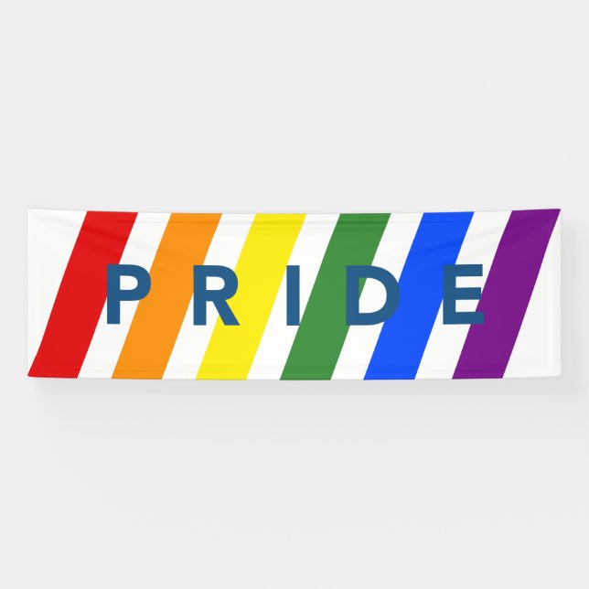 Lona Bandera de las franjas arcoiris diagonales del Org (Horizontal)