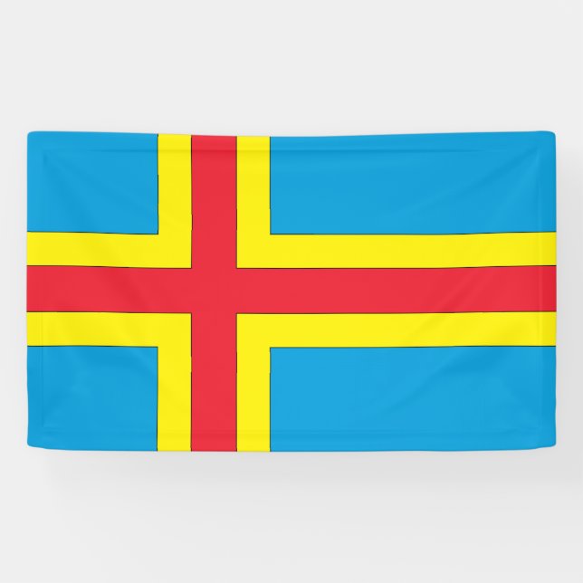 Lona Bandera de las Islas Aland (Horizontal)