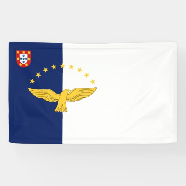 Lona Bandera de las islas Azores (Horizontal)