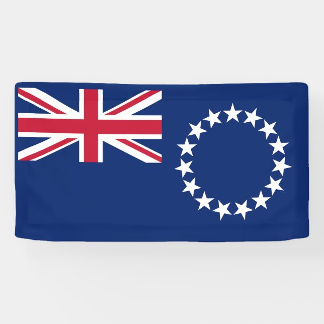 Lona Bandera de las Islas Cook (Horizontal)