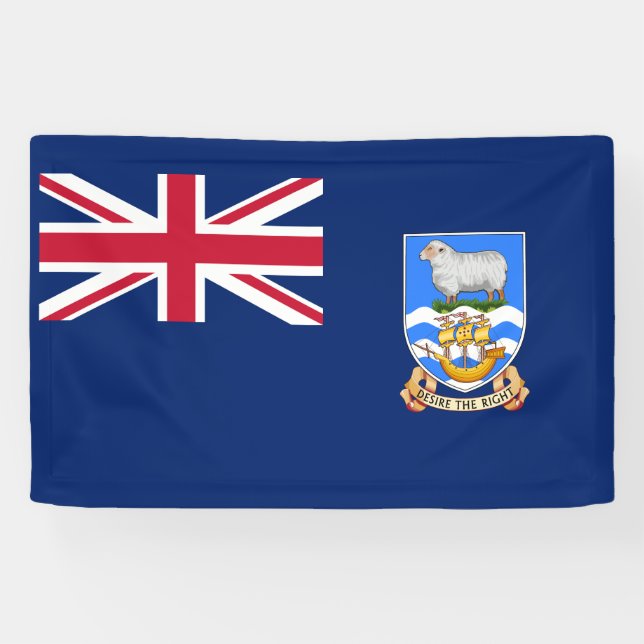 Lona Bandera de las Islas Malvinas (Horizontal)