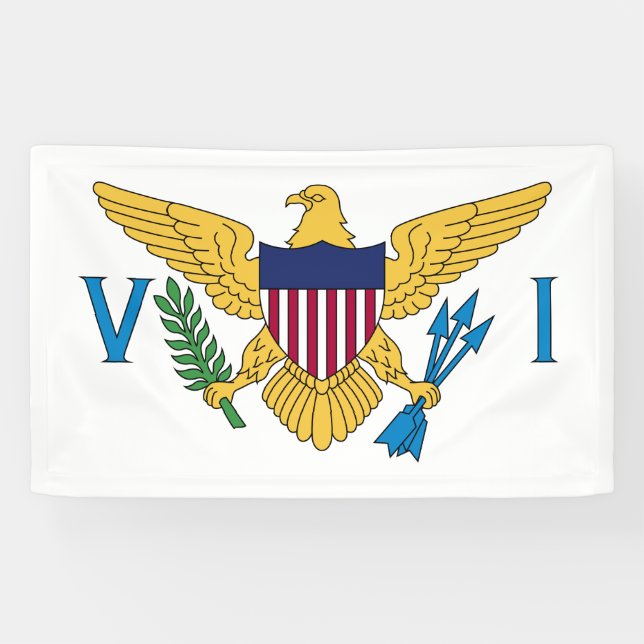 Lona Bandera de las Islas Vírgenes de los Estados Unido (Horizontal)