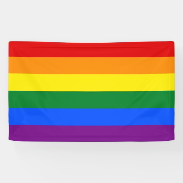 Lona Bandera de las rayas de la lesbiana 6 del orgullo (Horizontal)