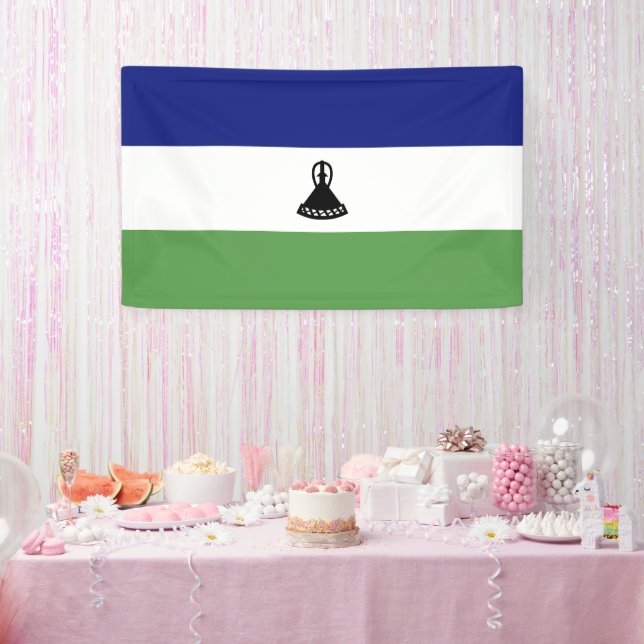 Lona Bandera de Lesoto (Fiesta)