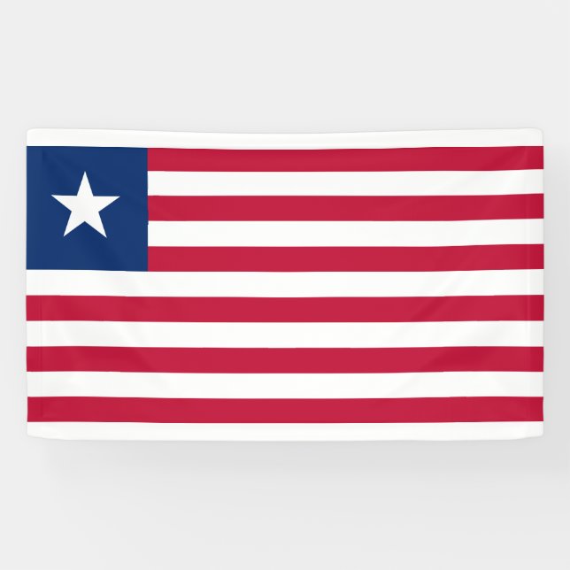 Lona Bandera de Liberia (Liberia) (Horizontal)