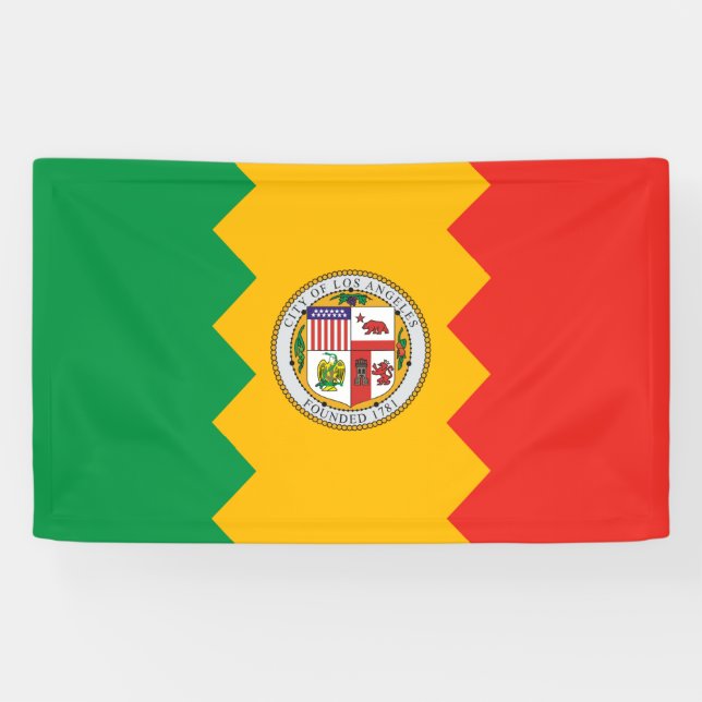 Lona Bandera de Los Ángeles (California, Estados Unidos (Horizontal)