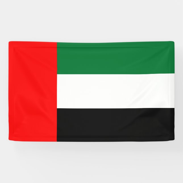 Lona Bandera de los Emiratos Árabes Unidos (EAU) (Horizontal)