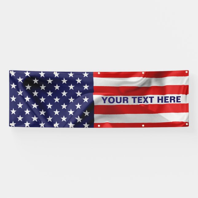 Lona Bandera de los Estados Unidos de América. (Horizontal)