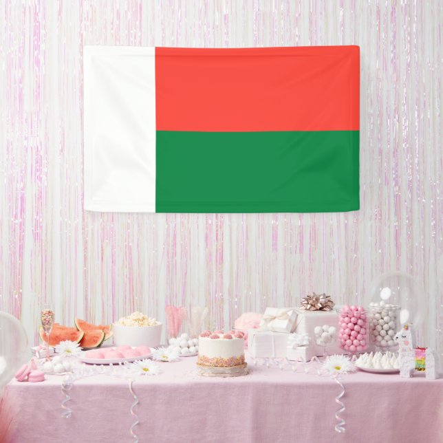 Lona Bandera de Madagascar (Fiesta)
