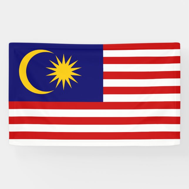 Lona Bandera de Malasia (Horizontal)
