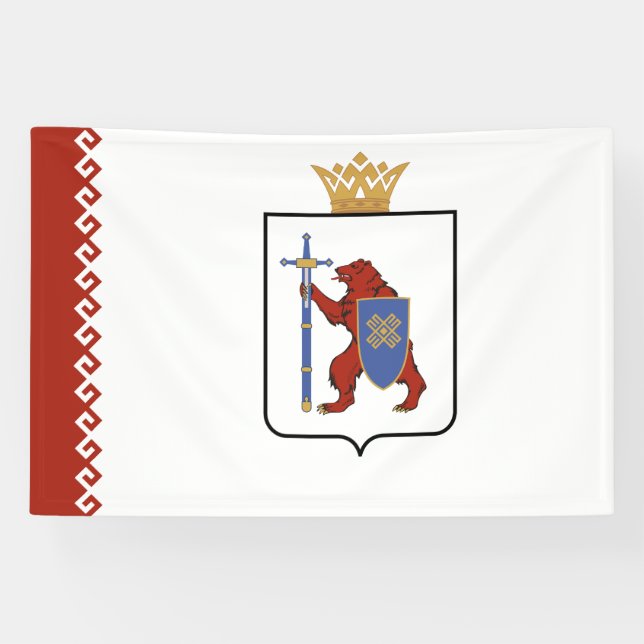 Lona Bandera de Mari El (Horizontal)