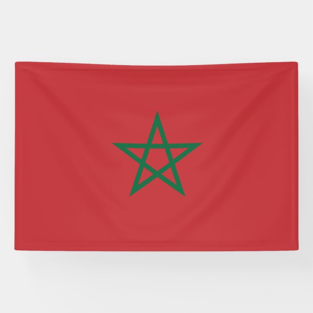 Lona Bandera de Marruecos (Horizontal)