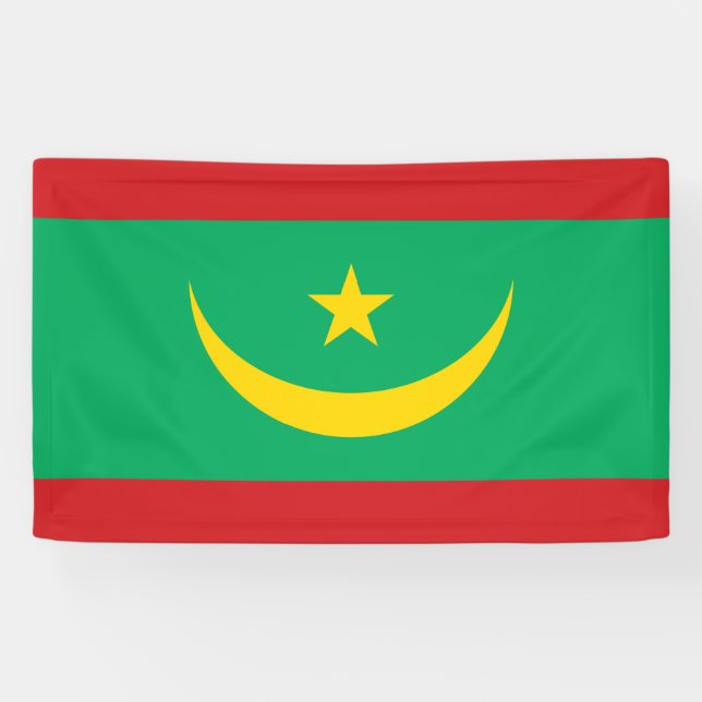 Lona Bandera de Mauritania (Horizontal)