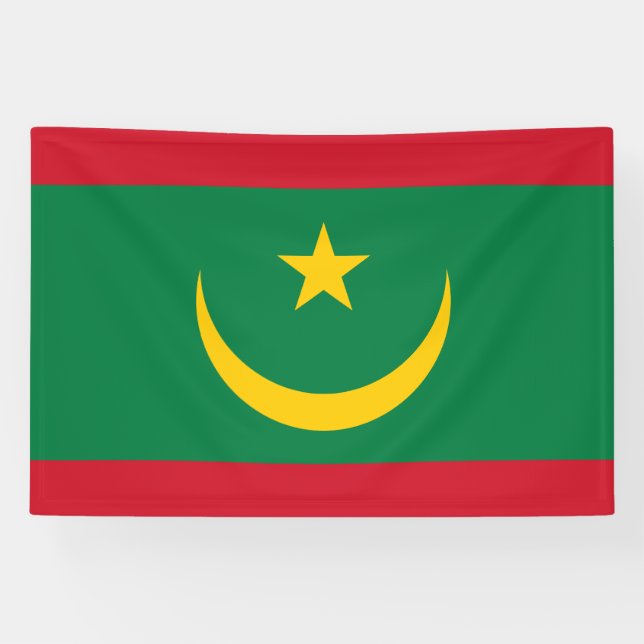 Lona Bandera de Mauritania (Horizontal)