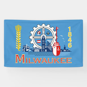 Lona Bandera de Milwaukee (Wisconsin)