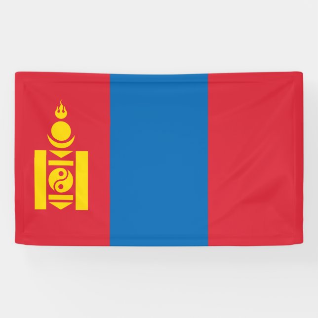 Lona Bandera de Mongolia (Horizontal)