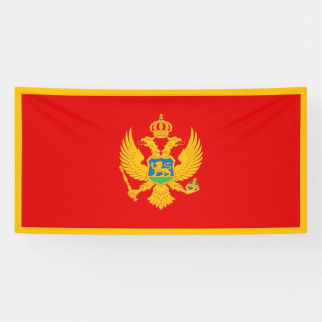 Lona Bandera de Montenegro (Horizontal)