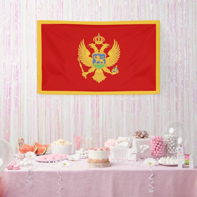 Lona Bandera de Montenegro (Fiesta)
