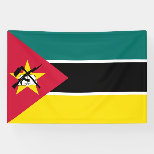 Lona Bandera de Mozambique (Horizontal)