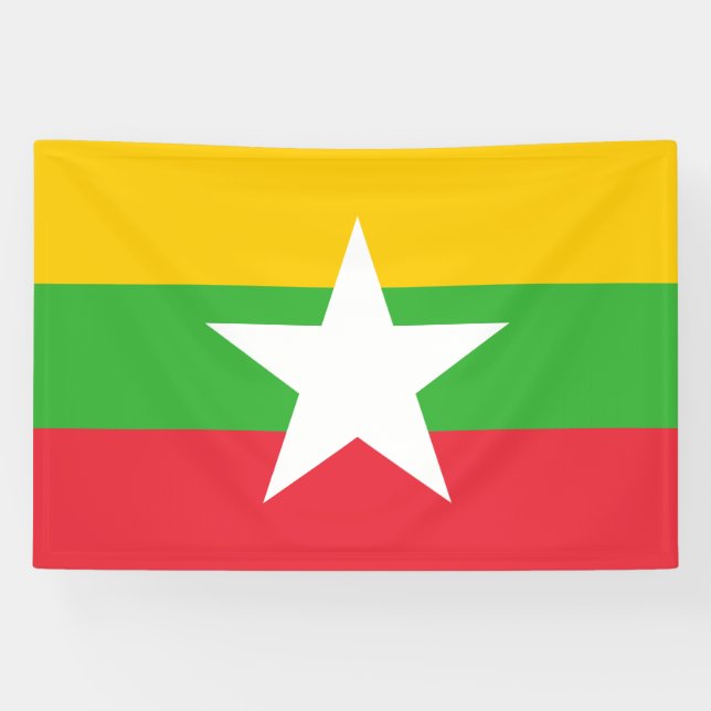 Lona Bandera de Myanmar (Horizontal)