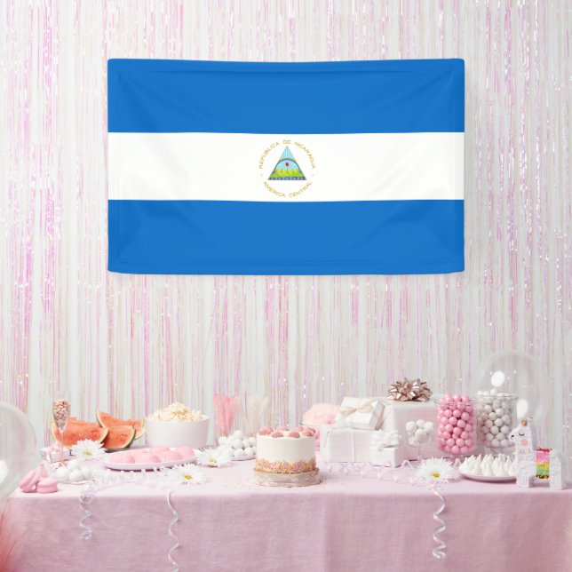 Lona Bandera de Nicaragua (Fiesta)