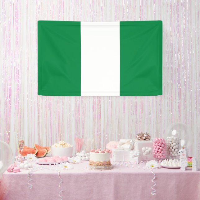 Lona Bandera de Nigeria (Fiesta)