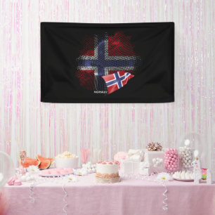 Lona bandera de Noruega