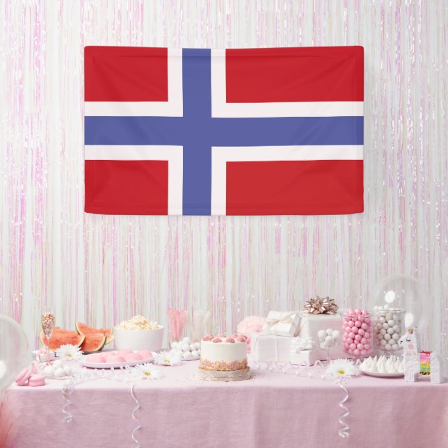 Lona Bandera de Noruega (Fiesta)