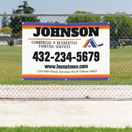 Lona Bandera de obras comerciales de servicios de pintu