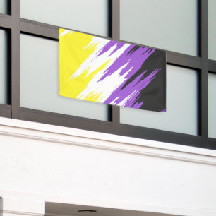 Lona Bandera de orgullo abstracta zigzagueante funky gr