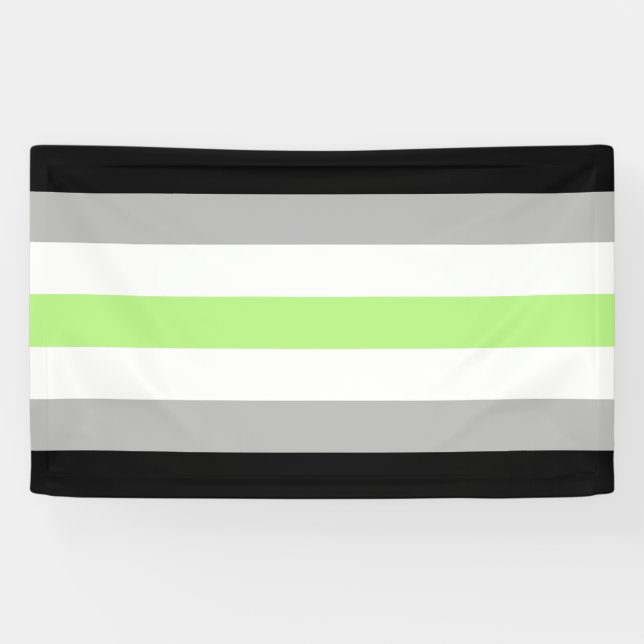 Lona Bandera de orgullo Agender (Horizontal)