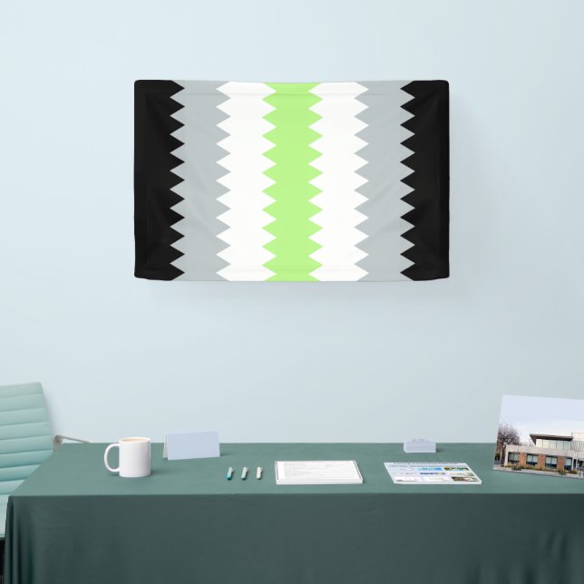 Lona Bandera de orgullo Agender abstracta Groovy Boho Z (Feria)