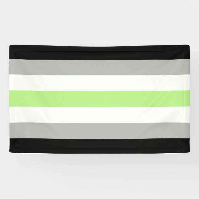 Lona Bandera de Orgullo Agenero (Horizontal)