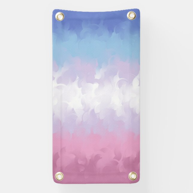 Lona Bandera de Orgullo Bigender Boho Pastel Esponjoso  (Vertical)