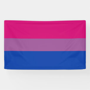 Lona Bandera de orgullo bisexual