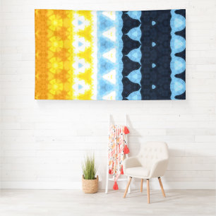 Lona Bandera de orgullo Boho Groovy Geométrico Abstract