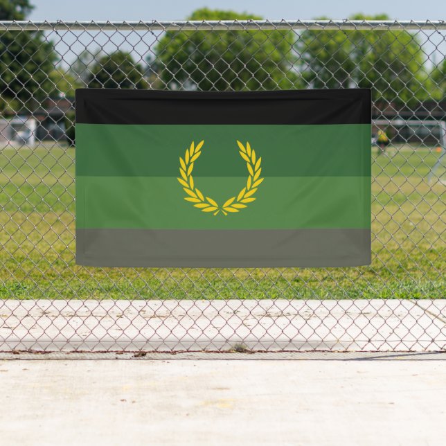Lona Bandera de orgullo de uniforme militar (In situ)