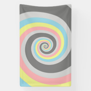 Lona Bandera de orgullo Demiflux espiral abstracto trip