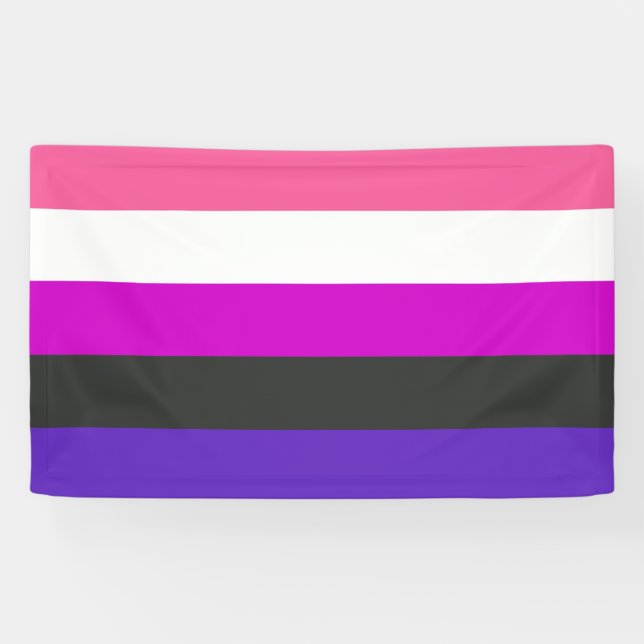 Lona Bandera de orgullo genderfluid (Horizontal)