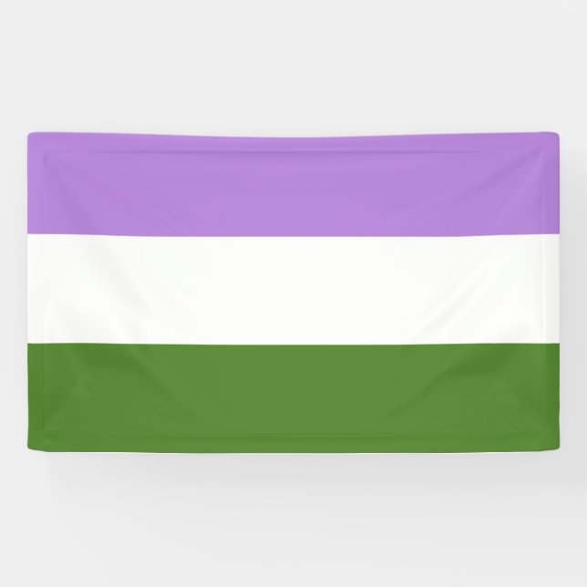 Lona Bandera de orgullo Genderqueer (Horizontal)