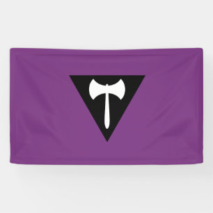 Lona Bandera de orgullo Labrys lésbica