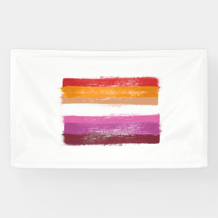 LONA BANDERA DE ORGULLO LESBIANA PINTADA RAYAS DE PUEST